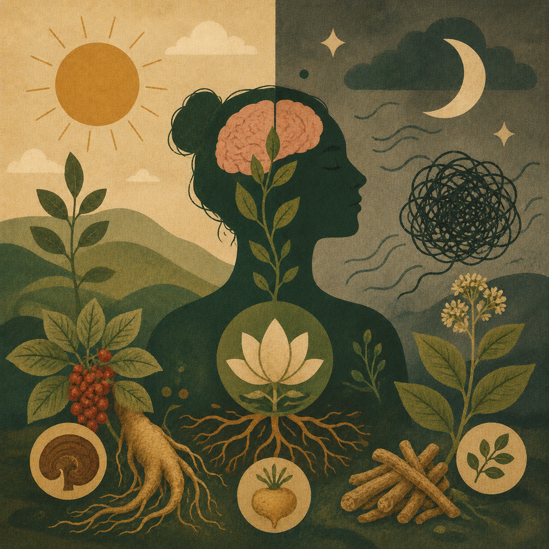 Adaptogene für die Psyche: Was Ashwagandha, L-Theanin & Co. wissenschaftlich wirklich leisten